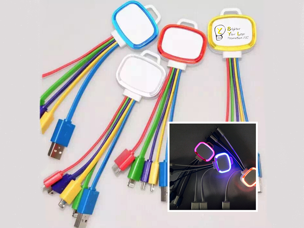BYL120 LED Colorful Charging Cable 4-in-1