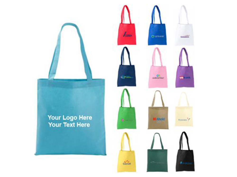 BYL193 Flat Non-Woven Custom Tote Bags - 13.5"w x 14.5"h