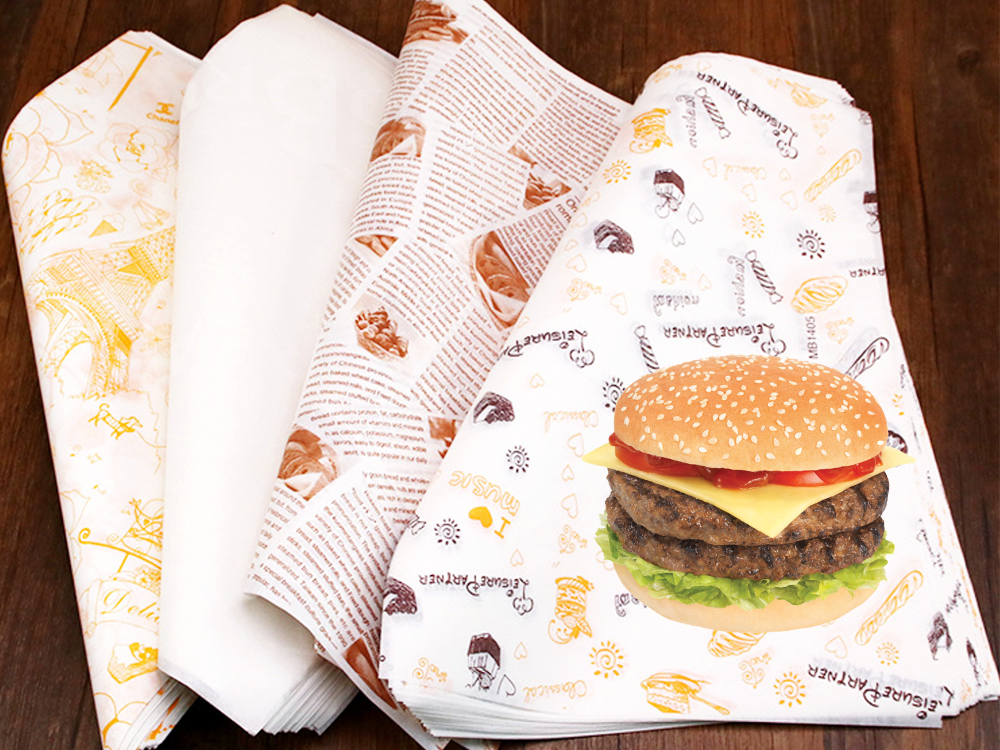 BYL255 Custom Greaseproof Burger Wrapping Paper