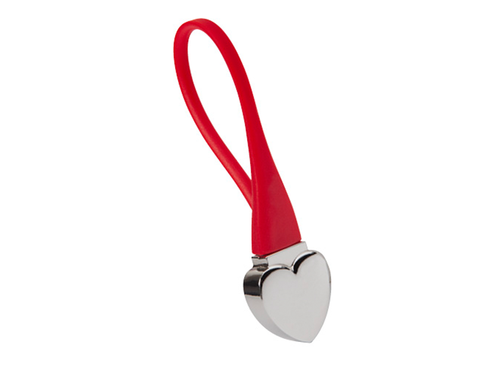 BYL281 Heart Shaped Silicone Keychain